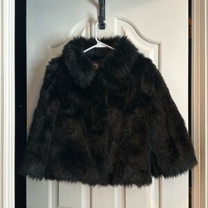 Juicy Couture Black Faux Fur Coat Jacket